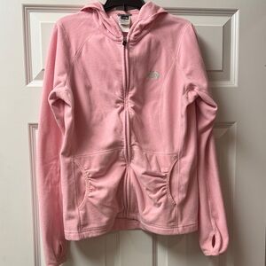 North Face Pink Fleece Zip-Up Hoodie - Women’s Size M